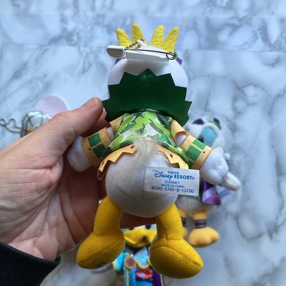 JAPAN Tokyo Disney Land / Disney Sea Donald duck plush keychain LOT - Picture 5 of 10